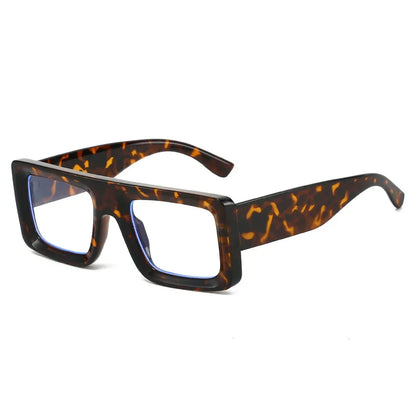 Anti Blue Light Square Thick Frames Reading Glasses Men Women Finished Presbyopic Eyewear Clear Len Prescription Optical Glasses