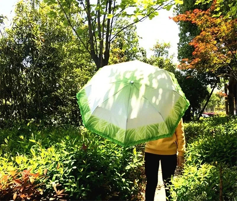 Creative Cabbage Umbrella UV Protection Beach Funny Vegetable Umbrella Parasol Gifts Lettuce Folding Rainy and Sunny Umbrellas