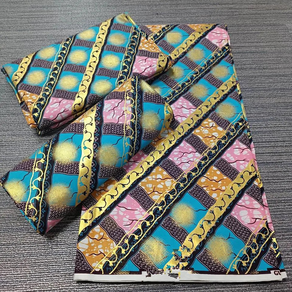 2022 New Hot Sale African Wax Fabric Cotton Material Nigerian Ankara Block Prints Batik Dutch High Quality Sewing Cloth