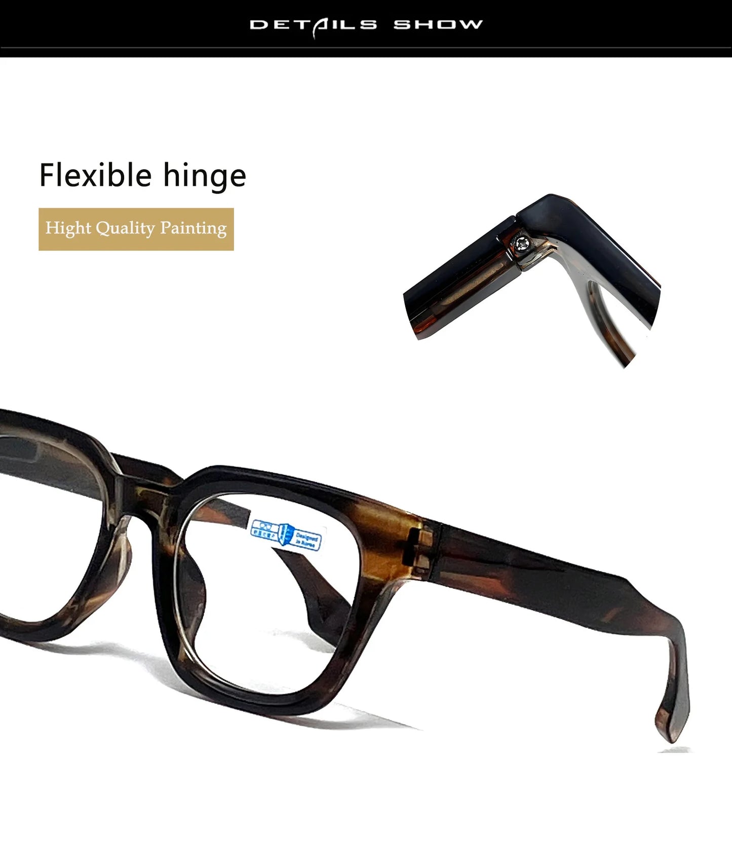 Men Vintage Square Reading Glasses Trendy Casual Ultra-light Presbyopia Eyeglasses Women Fashion Elegant High-definition Eyewear