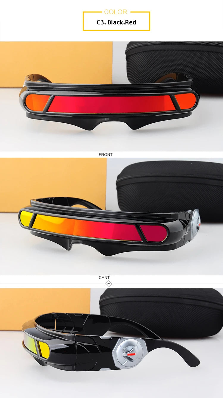 X-Man Sunglasses X-Men Cyclops Cosplay Polarized Sunglasses for Men Women Memory Material Shield Designer Sunglasses