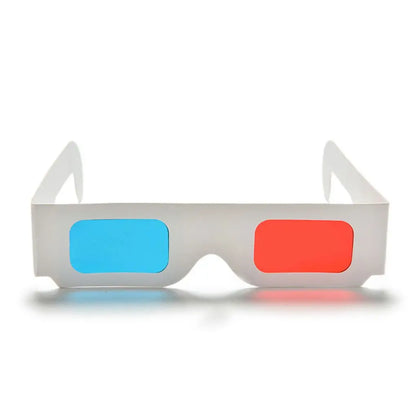 10pcs/set Universal Paper Anaglyph 3D Glasses Red Blue Cardboard Movie Game DVD Video TV 3D Glasses