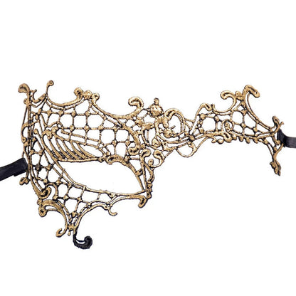 Gold Lace Venetian Cutout Eye Mask Ladies Lace Masquerade Party Masques for Carnival Gras Masque Halloween Masks Prom Supplies