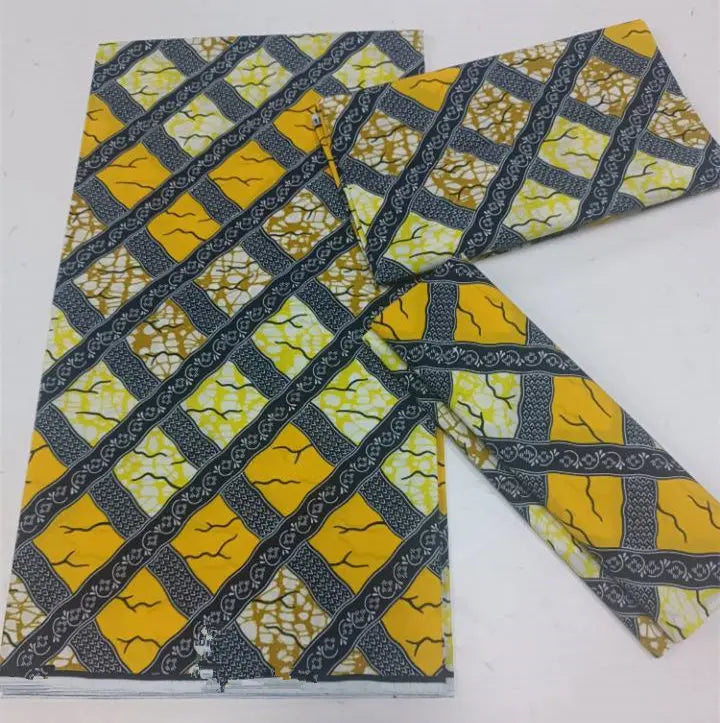 Grand Super Original African Wax Fabric High Quality Nigerian Print Ankara Fabric For Sewing 6 Yard Women Dress 100% Cotton