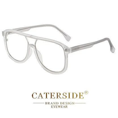 CATERSIDE Fashion Punk Reading Glasses Large Square Frames Design Man Women Casual Optical Frames Ideal Choice for Gifts