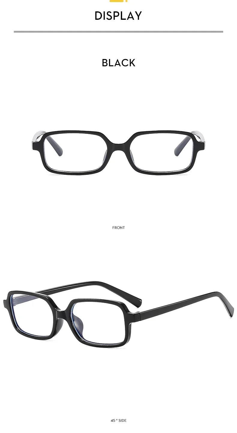 Fashion Retro Small Rectangular Frame Anti Blue Light Glasses for Women Ins Simple Commuting Computer Eye Eyeglass Frame