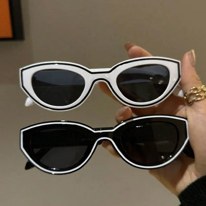 QVQV Luxury Brands Cat Eye Sunglasses Woman 2026 New Vintage Polygon Sun Glasses Man Travel Beach Eyewear Trendy Shades Female