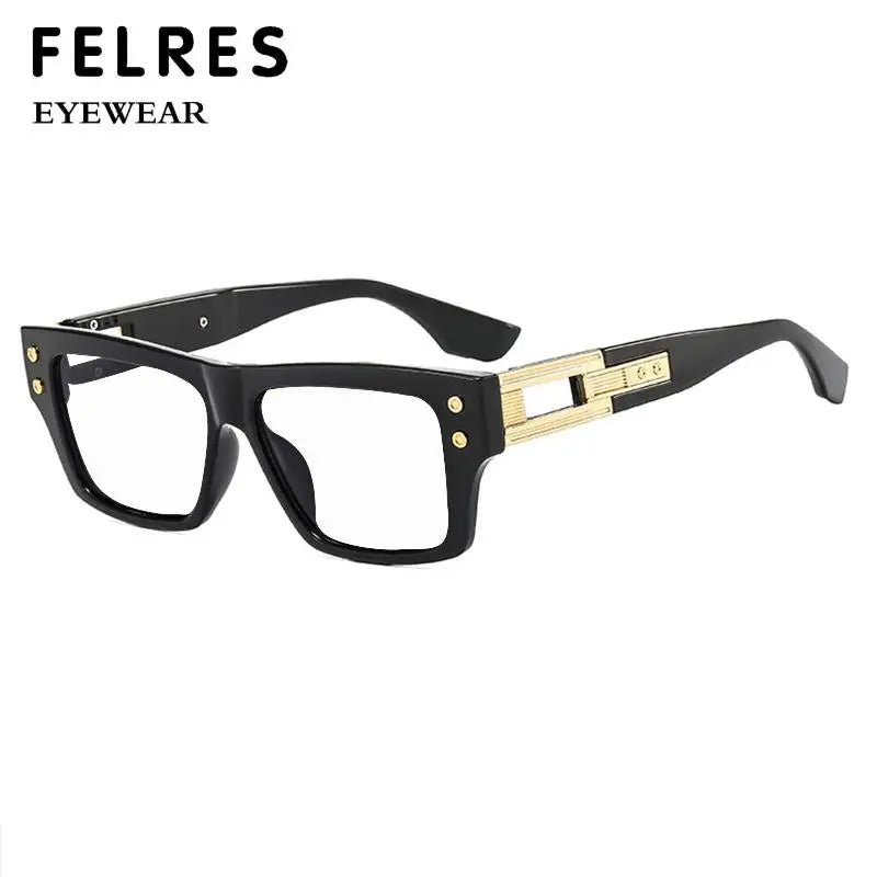 Thick Frame Anti Blue Light Reading Glasses Men Brand Design Square Finished Optical Presbyopic Glasses Customized Diopter