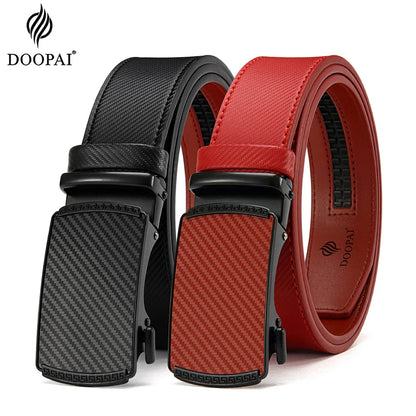 Men Belts Leather Waist Strap Male Automatic Buckle Waistband Mens High Quality Girdle Belts for Women Men Gifts 105 115  125cm