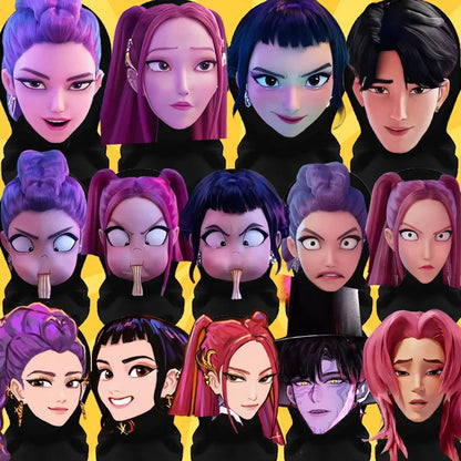 Anime Demon Hunter Face Mask Cartoon Rumi Zoey Mira Cosplay Mask Decoration Birthday Party Masks Role Play Props Costume Gifts