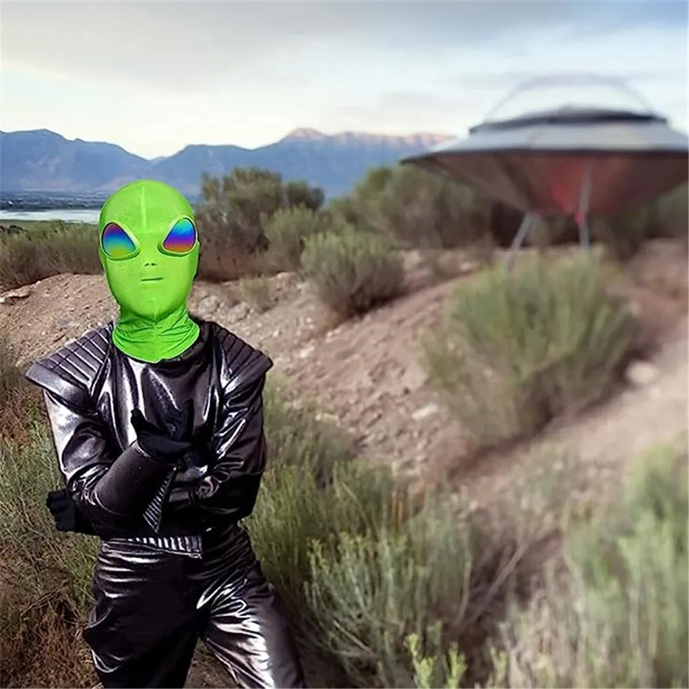 New Alien Halloween Mask Alien Role Play Costume Party, Humorous and Funny Alien 3D Adult Full Face Mask