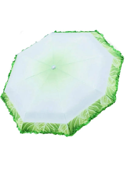 Creative Cabbage Umbrella UV Protection Beach Funny Vegetable Umbrella Parasol Gifts Lettuce Folding Rainy and Sunny Umbrellas