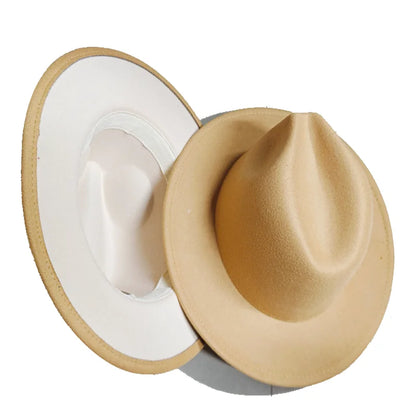 Sombreros Fedora Hat Dual Color Classic Jazz Hat Soft Fedora Hat Classic Men's and Women's Blue Jazz sombreros