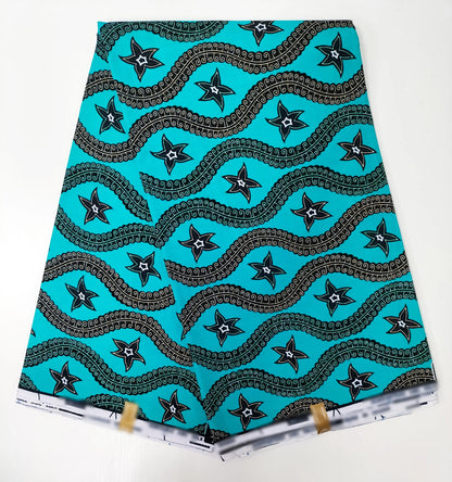 2025 Newest Ankara Real Wax Fabric Guaranteed Veritable African Wax Print Pagne Fabric 100% Cotton 6 Yards Ghana Style Dresses