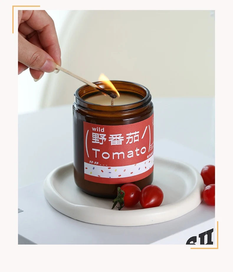 Plant Fragrance Aromatherapy Candle Wild Tomato Aroma Room Bedroom Fragrance Decoration Housewarming Gift Wedding Companion Gift