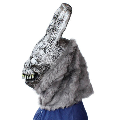 Funny Donnie Darko Frank the Bunny Rabbit Mask Latex and Fur Halloween Costume Animal Masks Party Cosplay Dress Props Adults