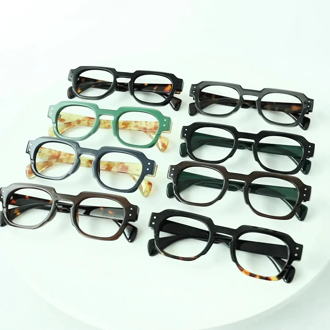 Korean Style Trendy Retro Square Irregular Glasses Frame Versatile Anti-Blue Light Glasses for Men and Women