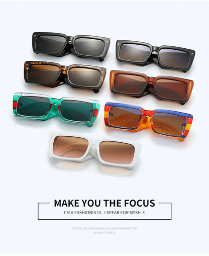 New Square Sunglasses Women Wide Glasses Legs Men Travel Shades Male Female UV400 Gafas Oculos Retro Brand Designer Luxury