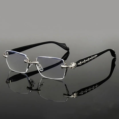 Men's High-definition Anti Blue Light Glasses - Retro Transparent Lens Full Frame Design Fashionable Unisex Glasses