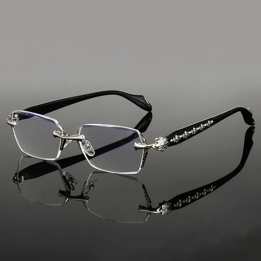 Men's High-definition Anti Blue Light Glasses - Retro Transparent Lens Full Frame Design Fashionable Unisex Glasses