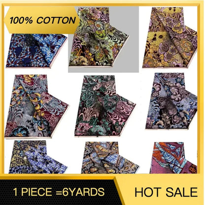 New Ankara Glitter Golden Wax Soft Flash Gold Print Batik High Quality Pagne Purple Women Tissus African Grand Golden Wax Fabric