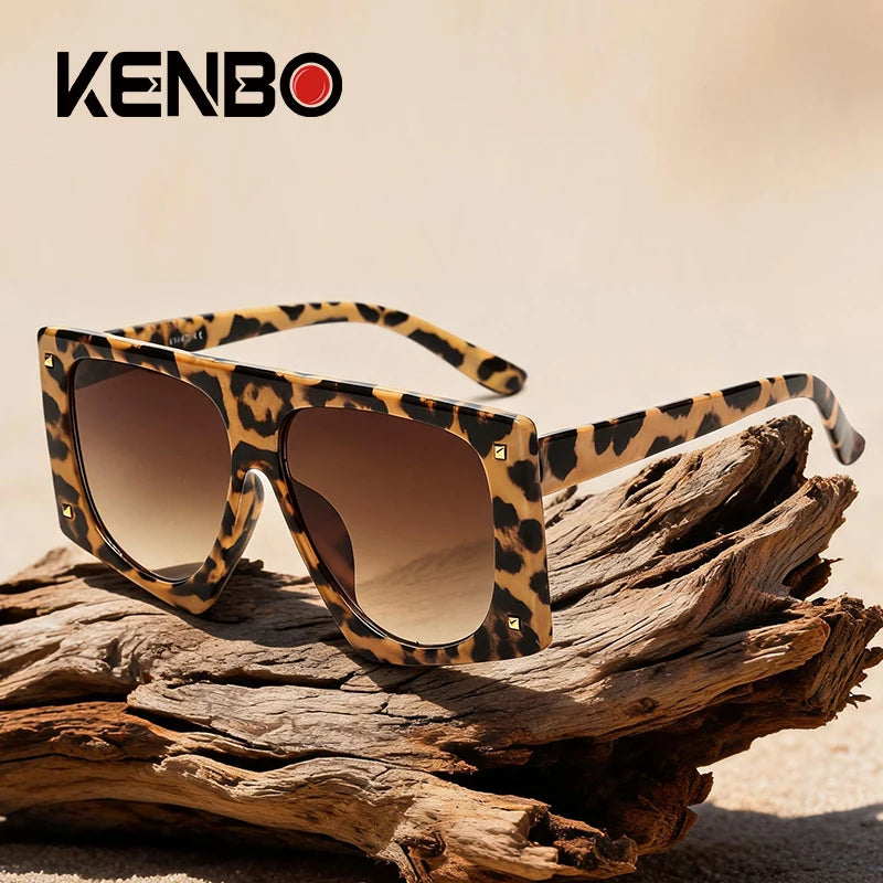 Kenbo Fashion Leopard Sunglasses Punk Designer Luxury Man/Women Sun Glasses Irregular Oversized Classic Vintage UV400 Eyewear