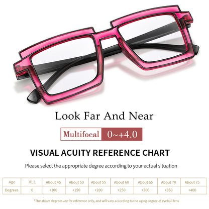 3 Pairs Oversize Reading Glasses Women Trendy Square Fashion Transparent Magnification Eyewear Presbyopic Glasses +150 +200
