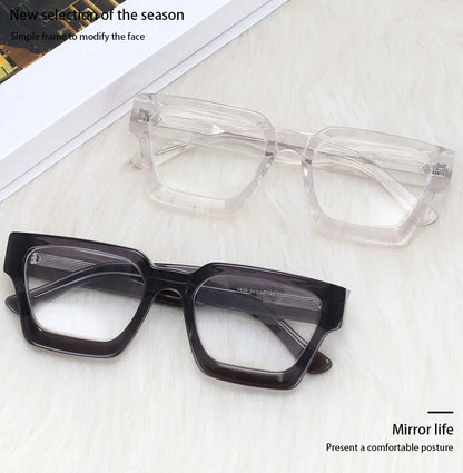 54290 High Quality Acetate Optics Glasses Frame Retro Square Eyewear Designer Luxury Prescription Glasses Frames Optical Eyewear