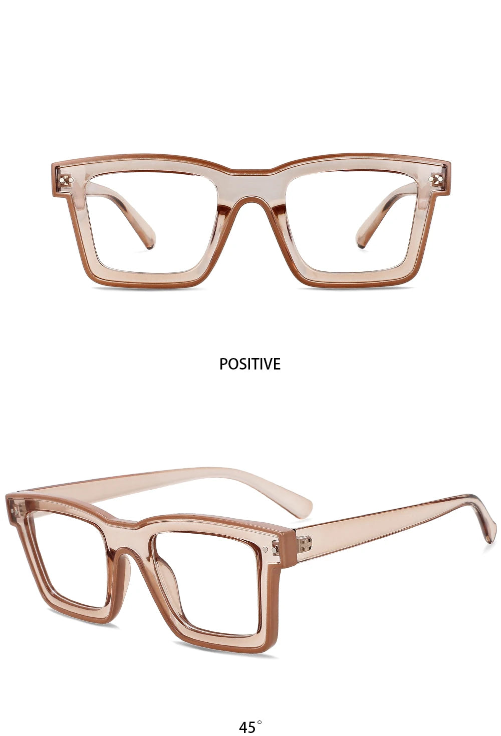 55599 New Fashion Men Brand Designer Glasses for Ladies Anti Blue Retro Square Punk Frame Clear Computer Purple Eyeglasses