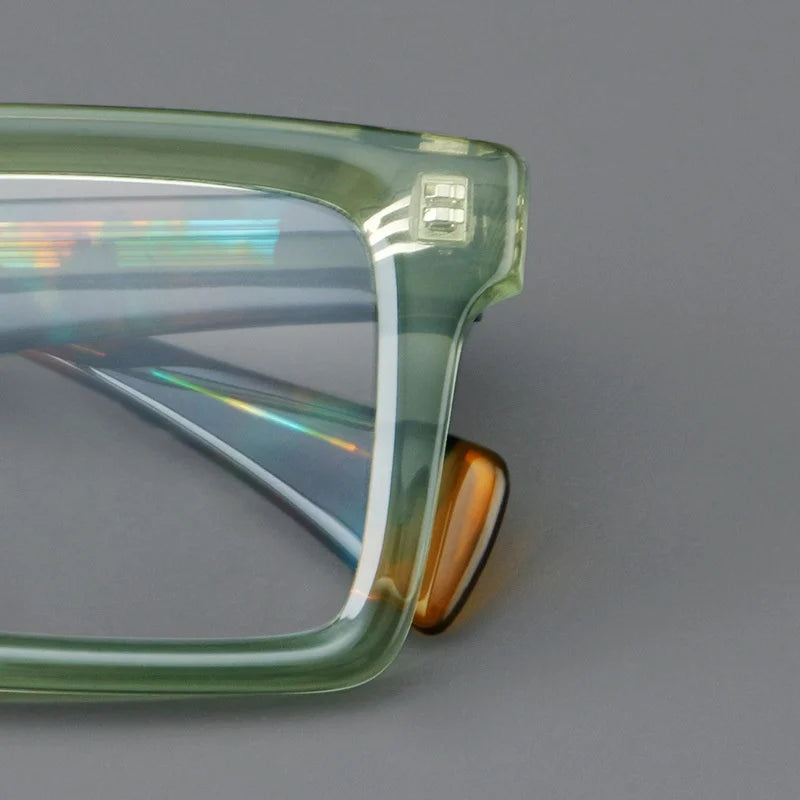 New In 2024 Plate Eyeglass Frame Retro Square Men's Eyeglass Frame Fashionable Optical Prescription Eyeglass Frame Women 25005