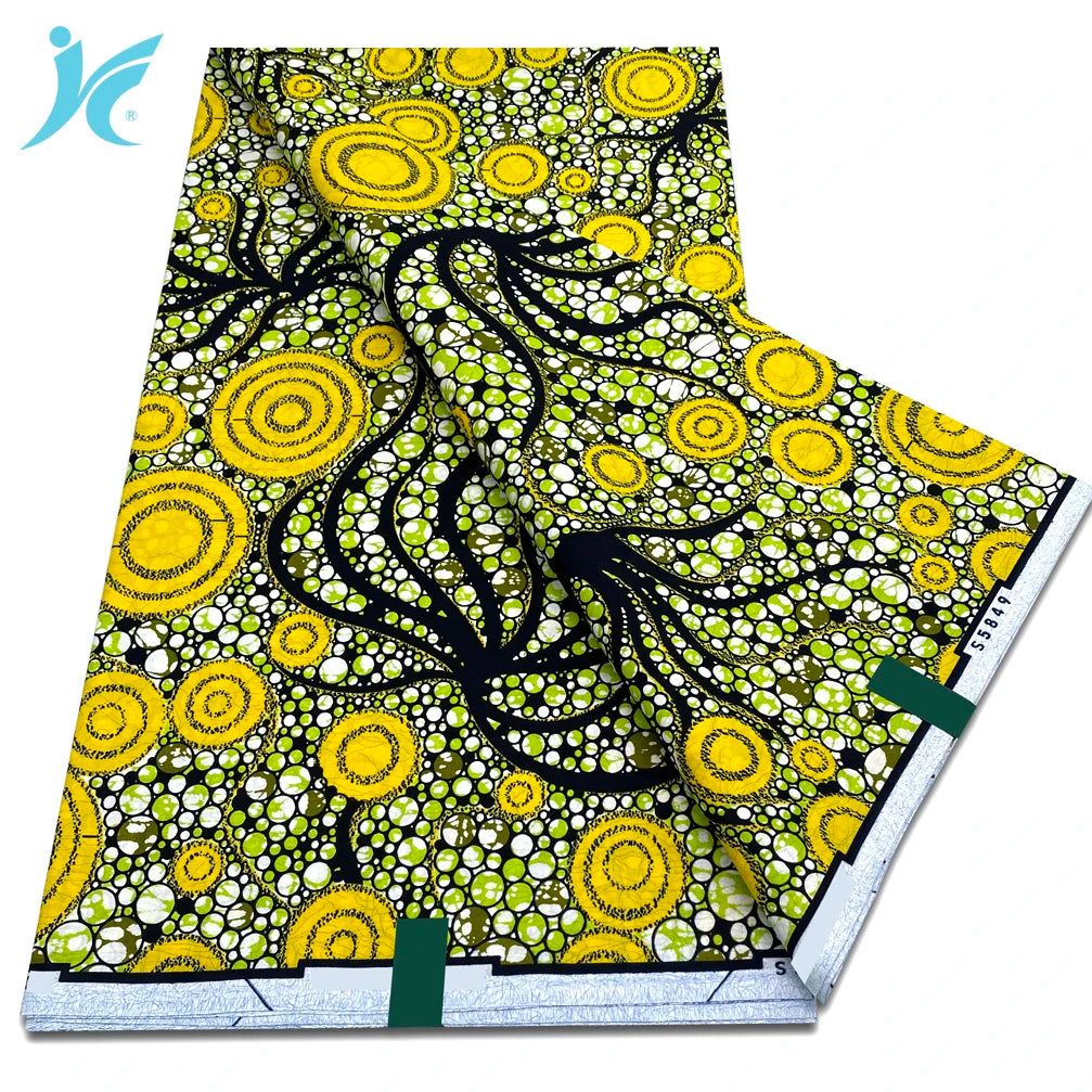 African Real Wax Prints Fabric Ankara Wax 100% Cotton Fabric Guaranteed Veritable Original Sewing Material