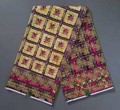 2022 New Hot Sale African Wax Fabric Cotton Material Nigerian Ankara Block Prints Batik Dutch High Quality Sewing Cloth