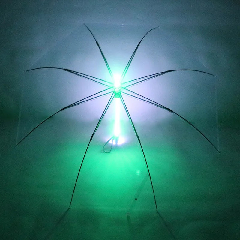 LED stick light luminous umbrella colorful creative lights fiber straight umbrella touch cloth luminous advertising umbrella