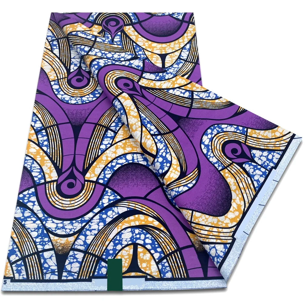 African Real Wax Prints Fabric Ankara Wax 100% Cotton Fabric Guaranteed Veritable Original Sewing Material