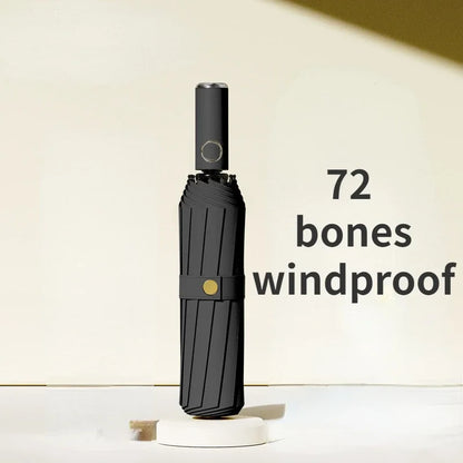 72 Bone Super Strong Windproof Automatic Folding Reinforced Large Rainproof Sun Protection   Women Men Umbrella
