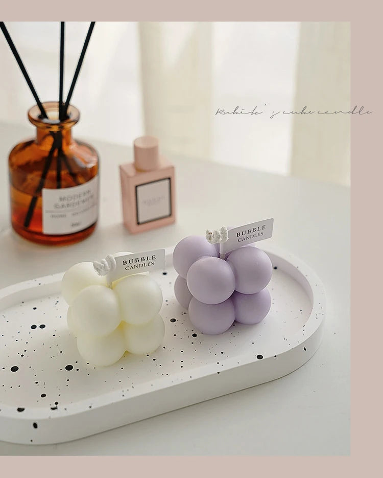 Little Bubble Cube Candle Handmade Scented Candle Aromatherapy Soy Wax Candle Wedding Birthday Candles Party Home Decoration