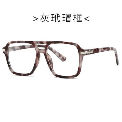 Luxury Brand Designer Reading Glasses Women 2025 Retro Double Bridge Square Eyeglass Fashion Man Optical Prescription Eyewear