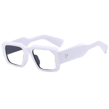 R57164 Men Fashion Rivet Optical Reading Glasses Women Trend Square Presbyopic Spectacles Dioptric +50 +100 +300