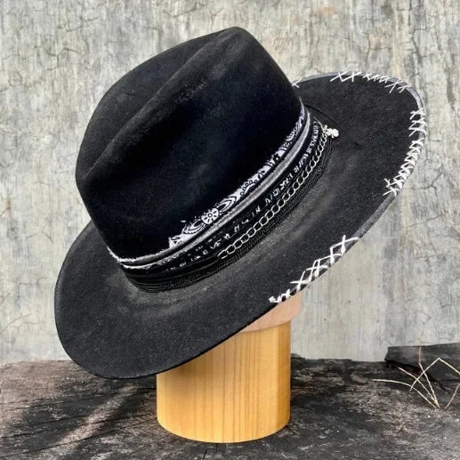 Wool hat, cowboy hat, old retro jazz top hat, hot autumn and winter felt hat in Europe and America