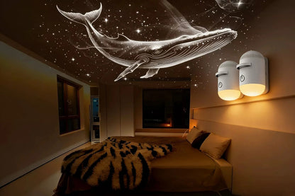 30 Projection Slides 2-in-1 Mini USB Galaxy Star Projector Night Light – Starry Sky Ambient Lamp for Bedroom Sleep & Decoration
