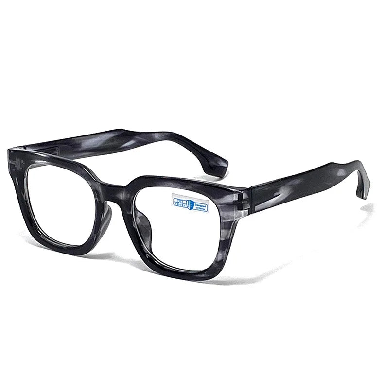 Men Vintage Square Reading Glasses Trendy Casual Ultra-light Presbyopia Eyeglasses Women Fashion Elegant High-definition Eyewear