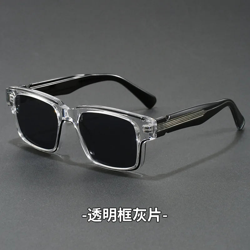 Retro Rectangle Sunglasses for Men Women UV400 Protection Classic Trendy Driving Sun Glasses Outdoor High Quality Travel Glasses