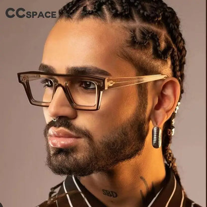 55599 New Fashion Men Brand Designer Glasses for Ladies Anti Blue Retro Square Punk Frame Clear Computer Purple Eyeglasses