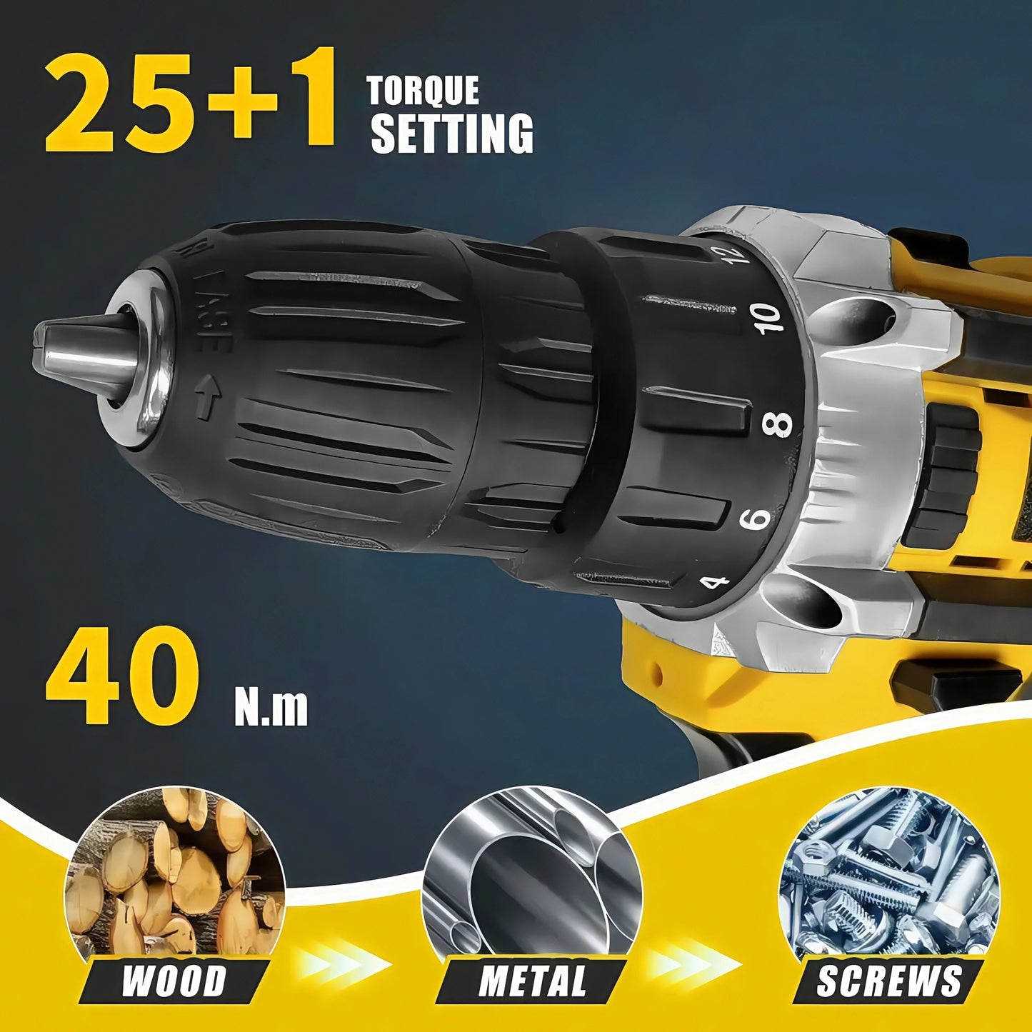 Lithium battery-powered screwdriver, electric screwdriver, electric hand drill, electric impact drill, combo set, home DIY kit
