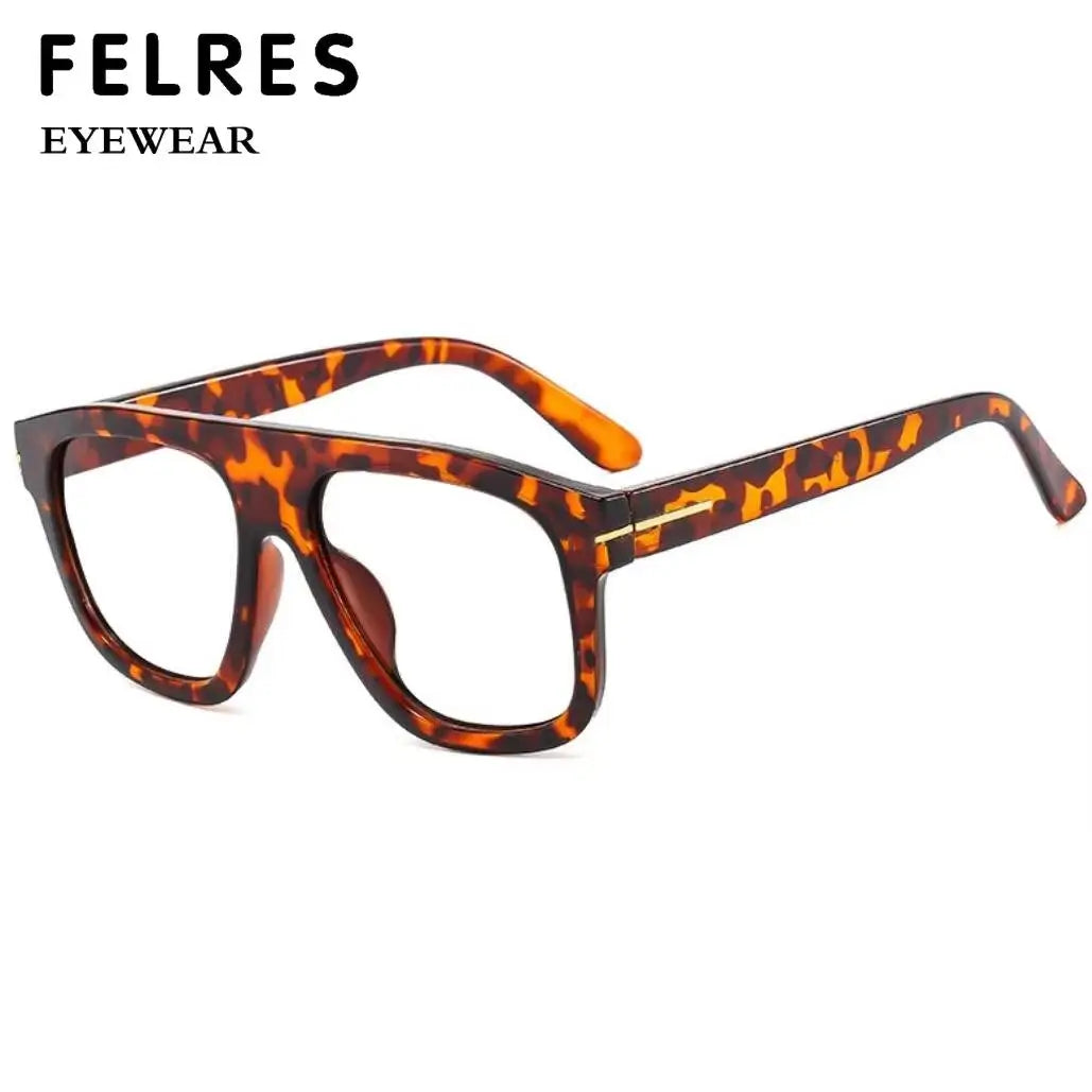 Oversized Square Reading Glasses Woman Men Decoration Retro Eyeglasses Trendy Anti Blue Light Single Focus Presbyopic Glasse