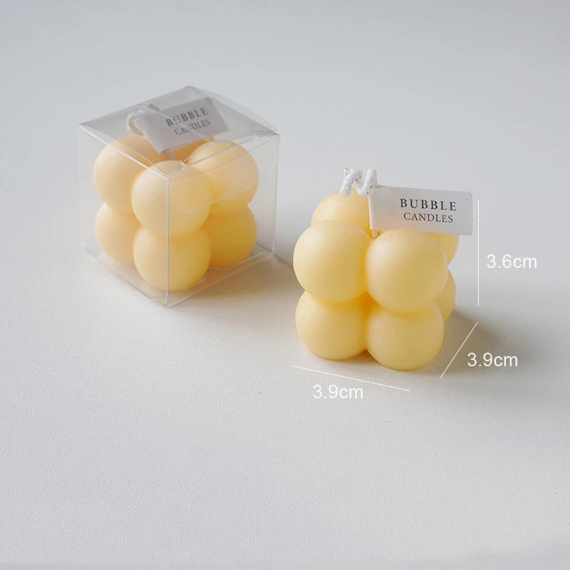 Little Bubble Cube Candle Handmade Scented Candle Aromatherapy Soy Wax Candle Wedding Birthday Candles Party Home Decoration
