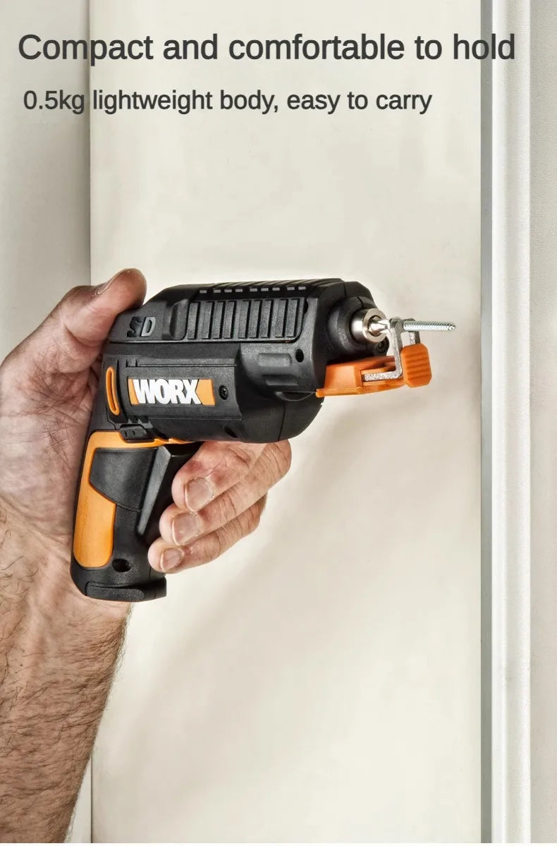 Worx WX255.4 4V Mini Electrical Screwdriver Set Smart Gun Style Cordless Electric Screw Driver USB Rechargeable Bit Drill Tool
