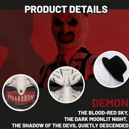 EYFL-Halloween Terrifier Mask Killer Clown Mask Scary Joker Costume Halloween Horror Creepy Mask for Adult Men Women