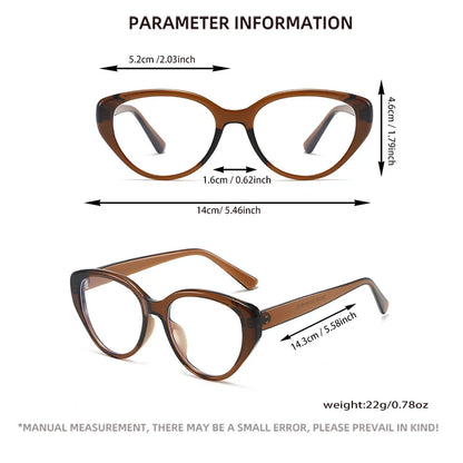 1-piece Cat-eye Y2K Fashion Women's Glasses, Face-shaping, Suitable for Daily Wear