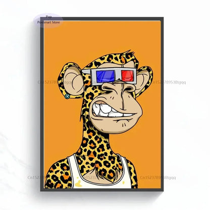 Musk NFT Bored Ape Yacht Club Cartoon Character Canvas HD Printmaking Canvas Painting Wall Art Pictures Living Room Home Decorat